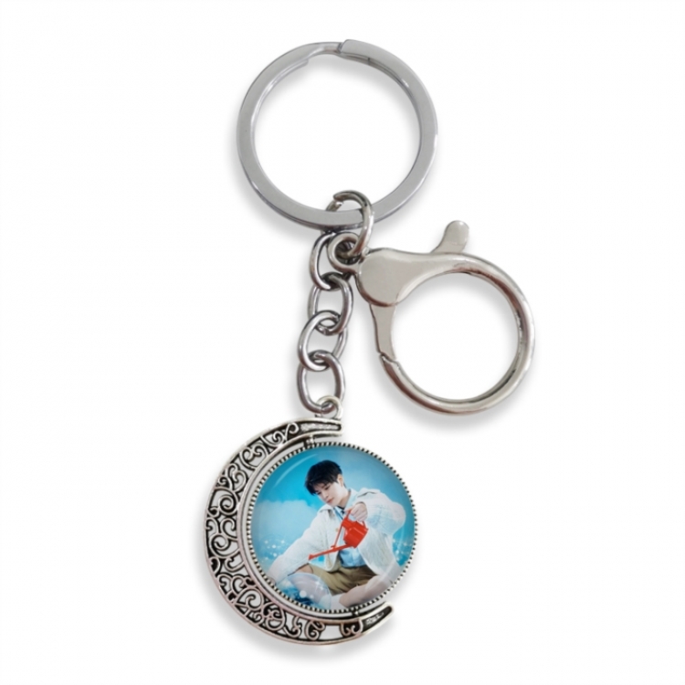 straykids Anime double-sided crystal rotating gemstone keychain pendant price for 5 pcs