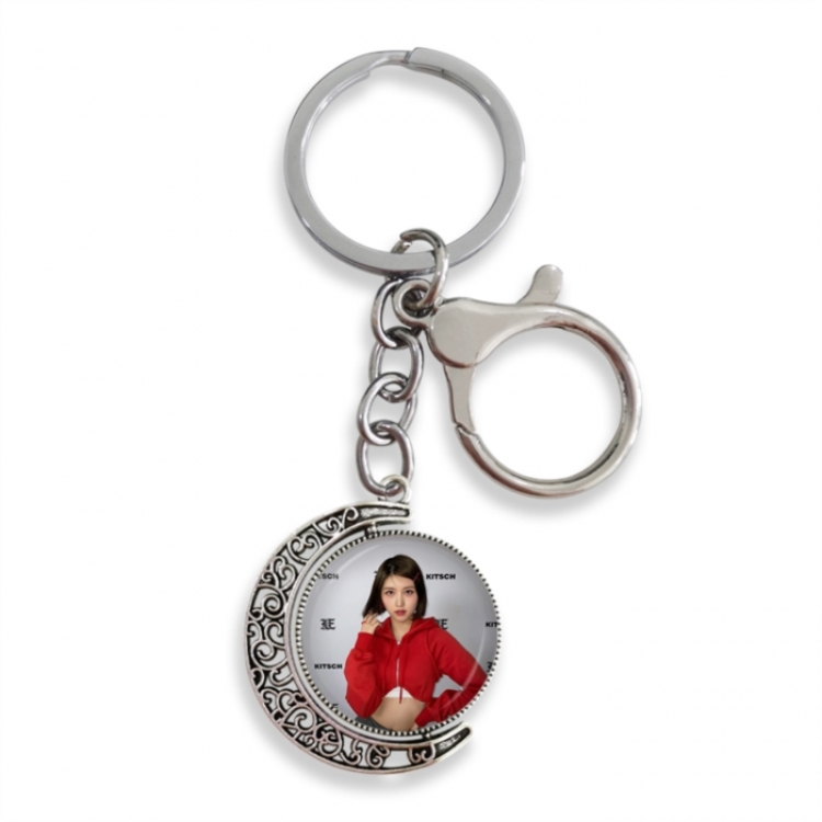 IVE Anime double-sided crystal rotating gemstone keychain pendant price for 5 pcs
