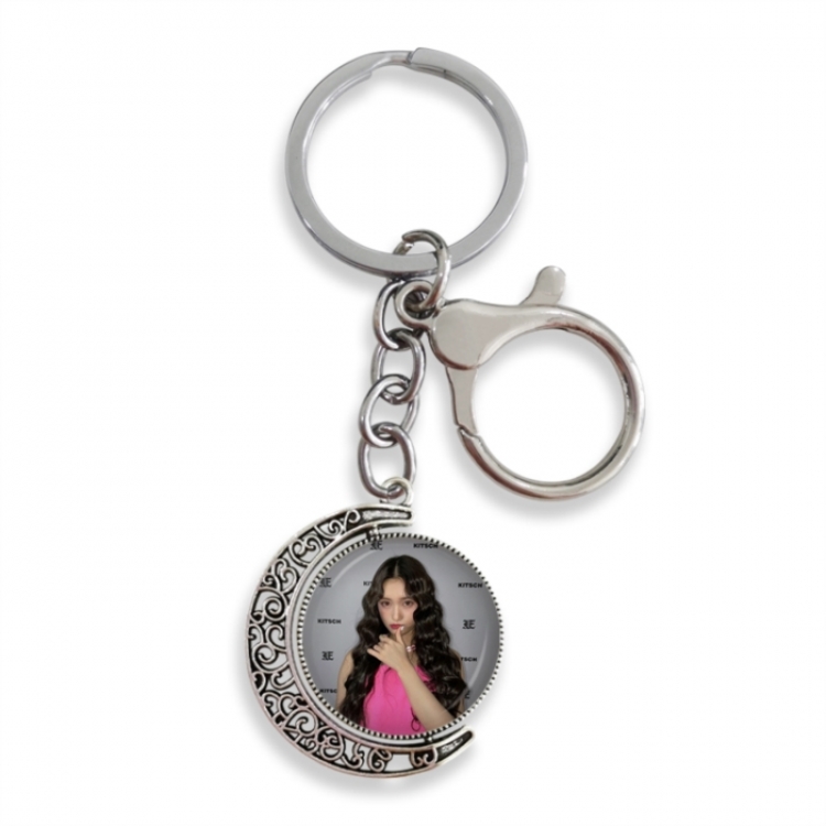 IVE Anime double-sided crystal rotating gemstone keychain pendant price for 5 pcs