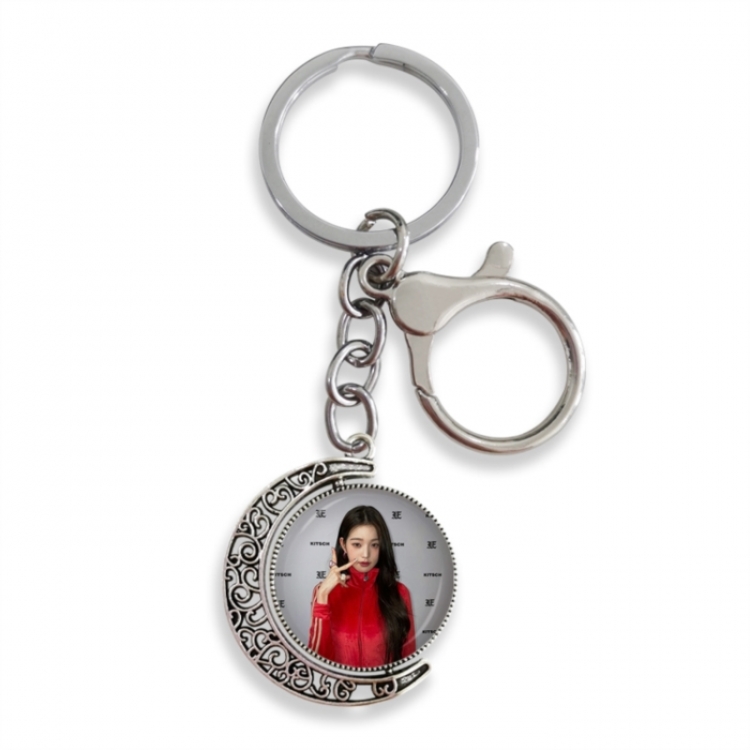 IVE Anime double-sided crystal rotating gemstone keychain pendant price for 5 pcs