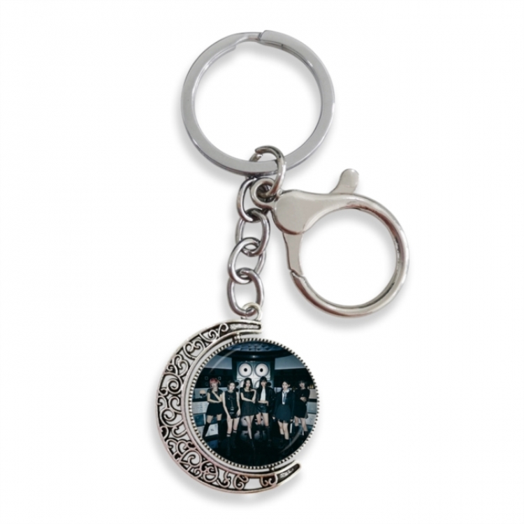 IVE Anime double-sided crystal rotating gemstone keychain pendant price for 5 pcs