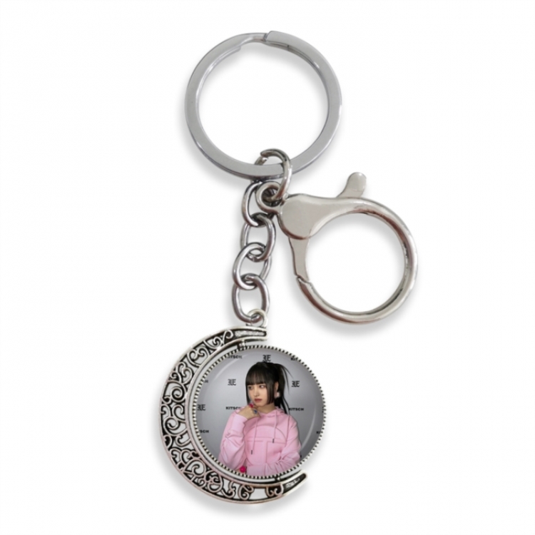 IVE Anime double-sided crystal rotating gemstone keychain pendant price for 5 pcs