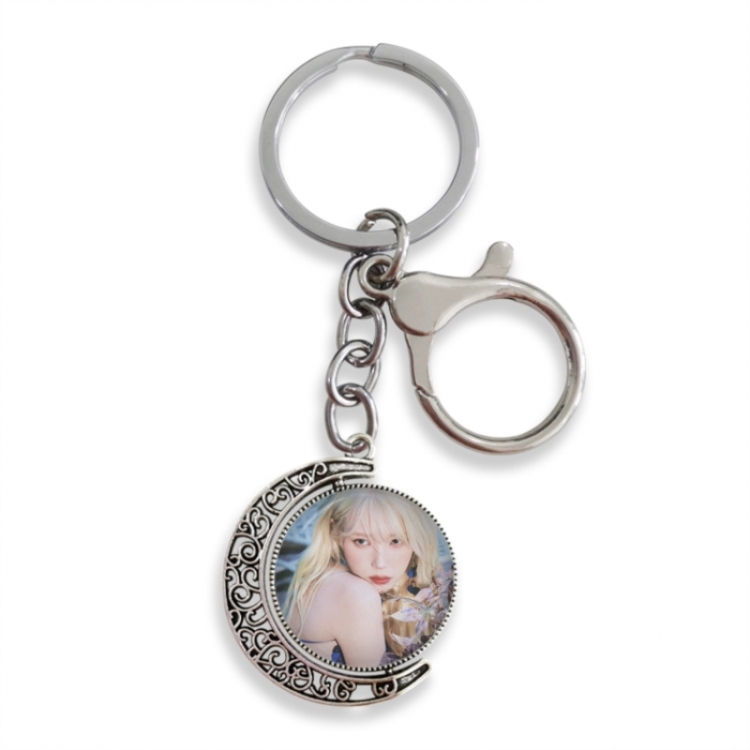 IU Anime double-sided crystal rotating gemstone keychain pendant price for 5 pcs