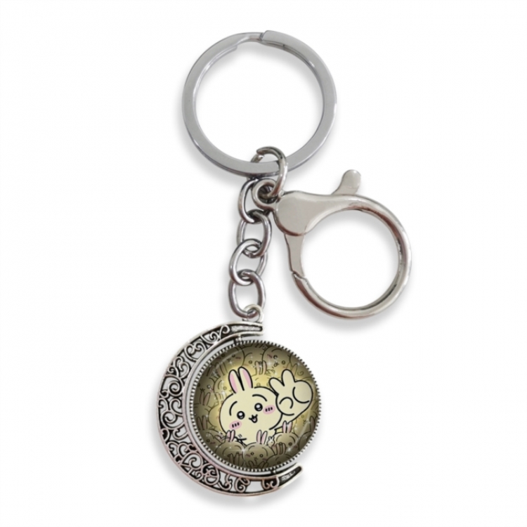 Chiikawa Anime double-sided crystal rotating gemstone keychain pendant price for 5 pcs