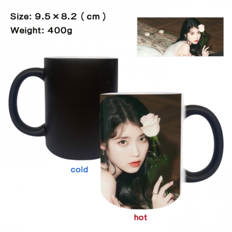 IU Anime peripherals color changing ceramic cup tea cup mug 9.5X8.2cm