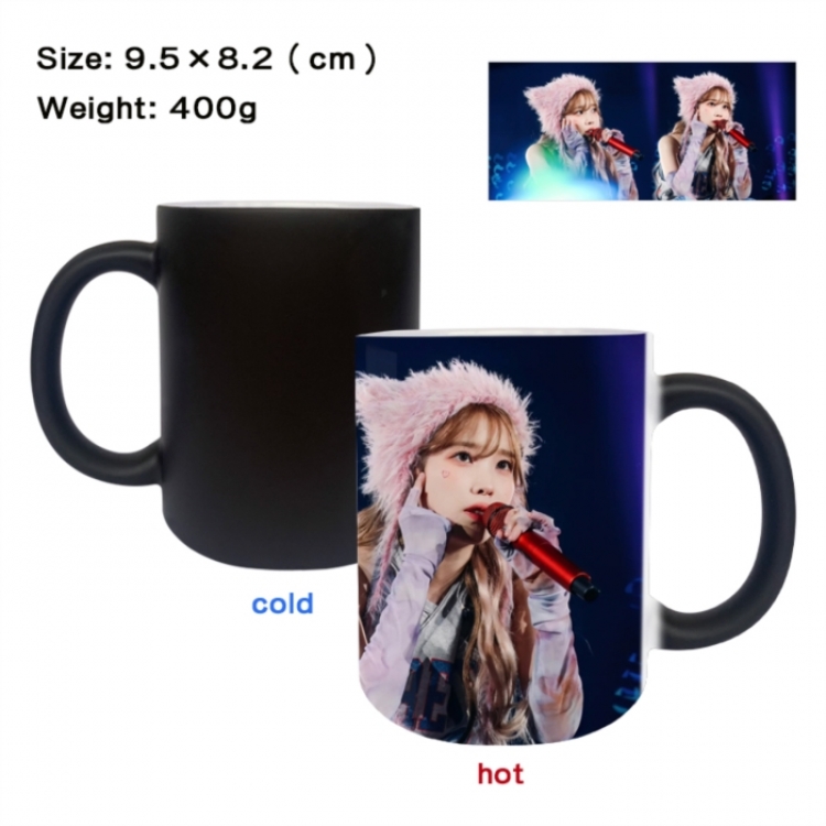 IU Anime peripherals color changing ceramic cup tea cup mug 9.5X8.2cm