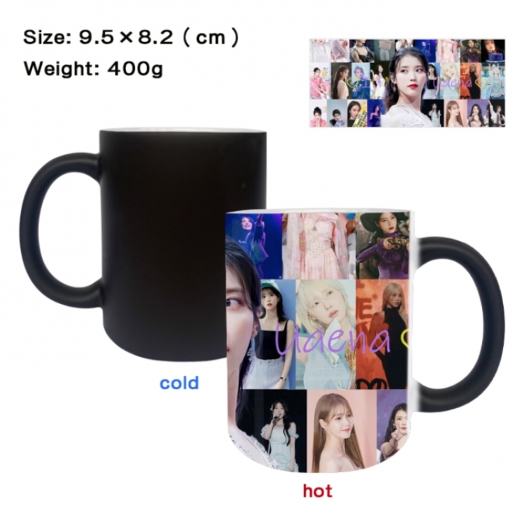 IU Anime peripherals color changing ceramic cup tea cup mug 9.5X8.2cm