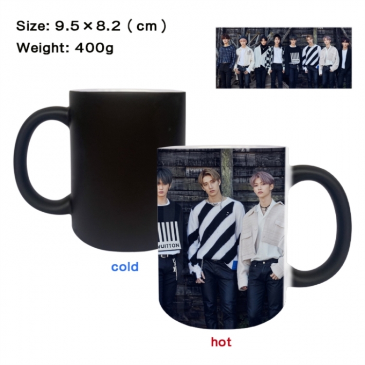 straykids Anime peripherals color changing ceramic cup tea cup mug 9.5X8.2cm