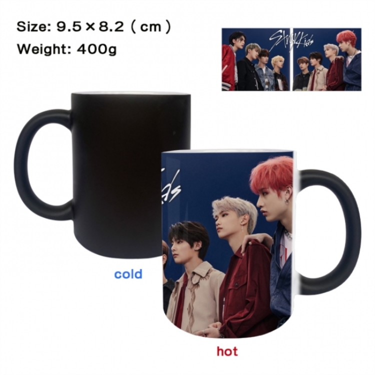 straykids Anime peripherals color changing ceramic cup tea cup mug 9.5X8.2cm