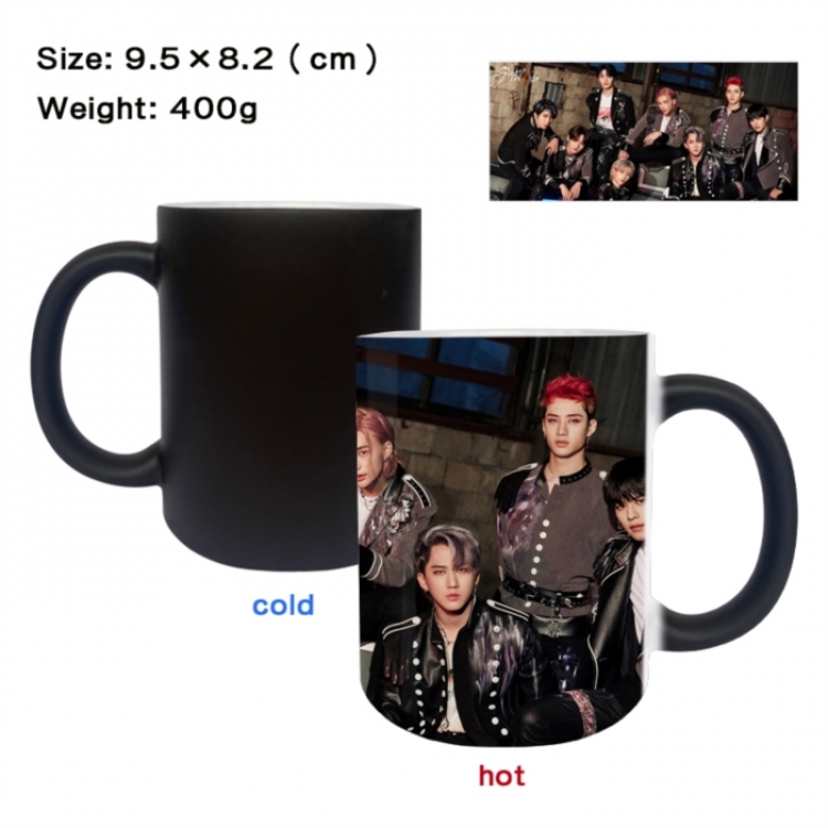 straykids Anime peripherals color changing ceramic cup tea cup mug 9.5X8.2cm