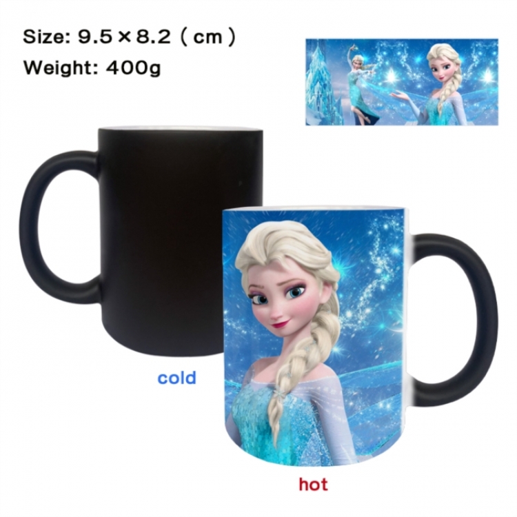 Frozen Anime peripherals color changing ceramic cup tea cup mug 9.5X8.2cm