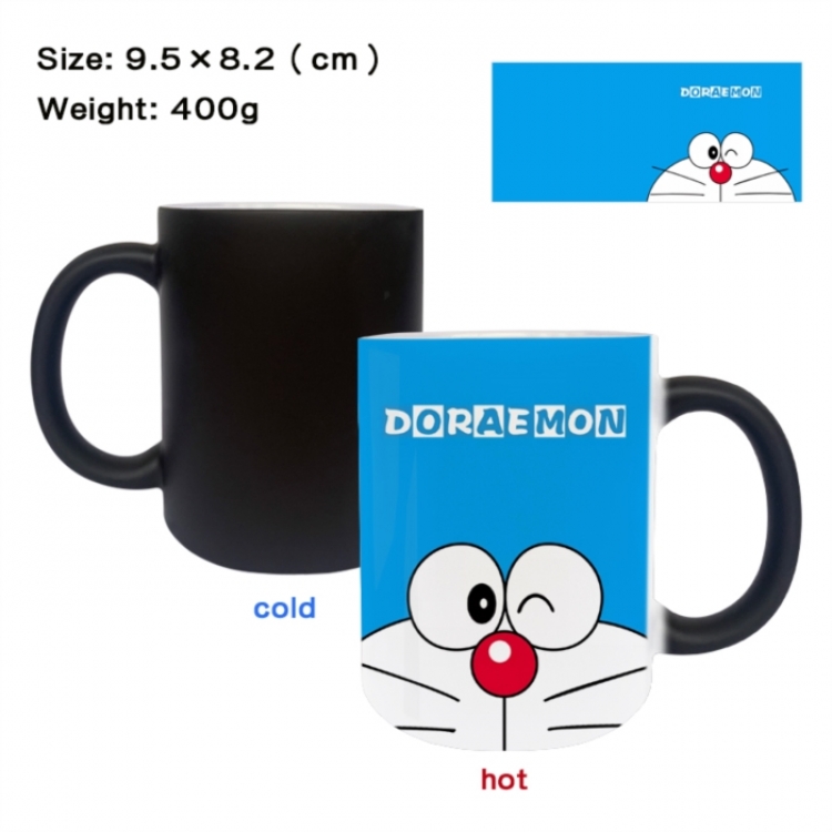 Doraemon Anime peripherals color changing ceramic cup tea cup mug 9.5X8.2cm