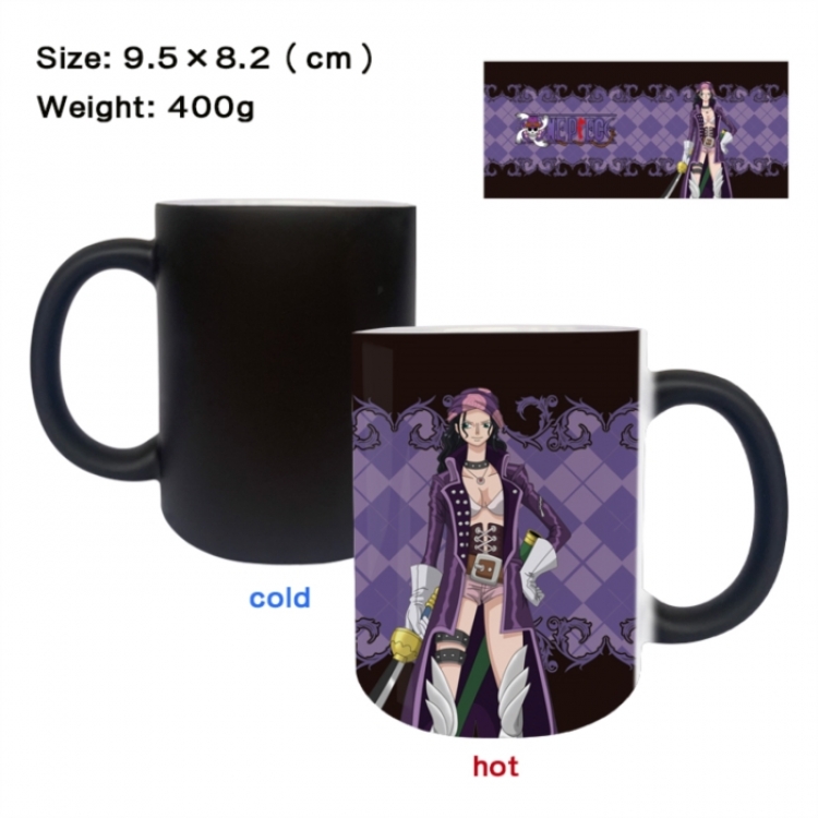 One Piece Anime peripherals color changing ceramic cup tea cup mug 9.5X8.2cm