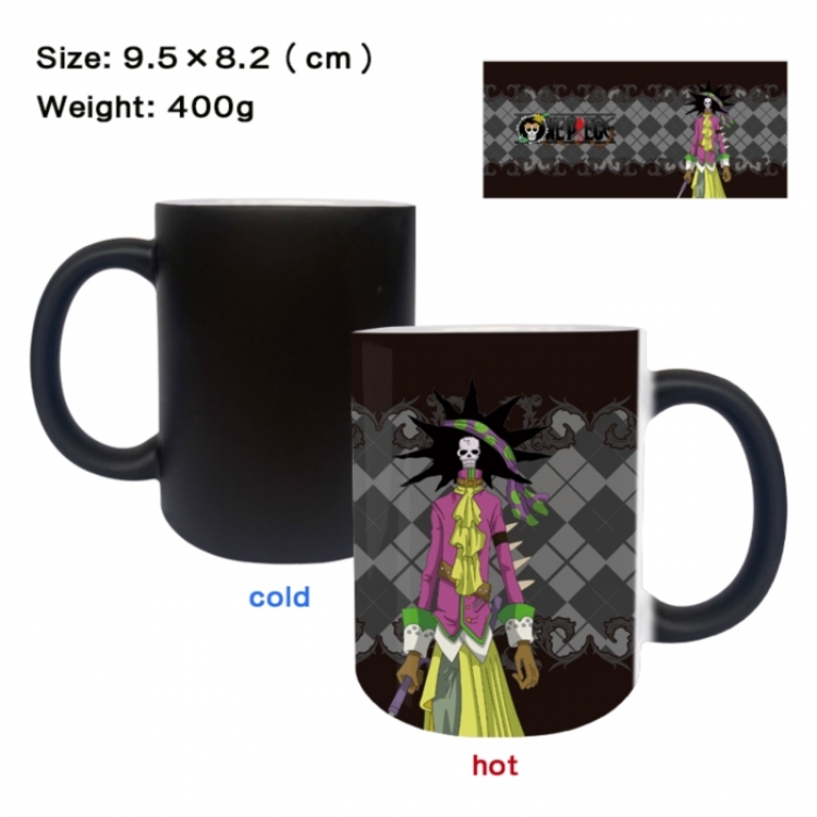 One Piece Anime peripherals color changing ceramic cup tea cup mug 9.5X8.2cm