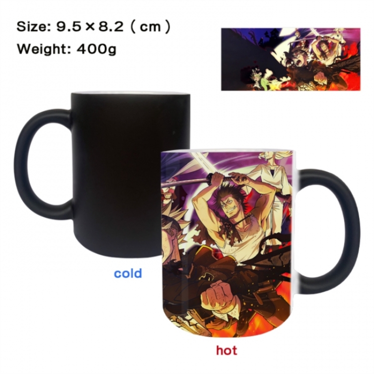 Black Clover Anime peripherals color changing ceramic cup tea cup mug 9.5X8.2cm