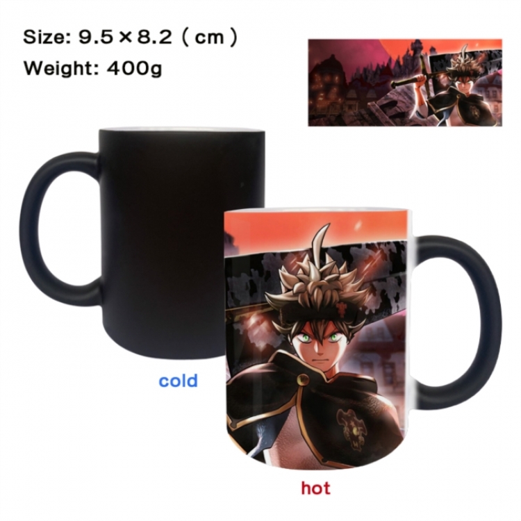 Black Clover Anime peripherals color changing ceramic cup tea cup mug 9.5X8.2cm