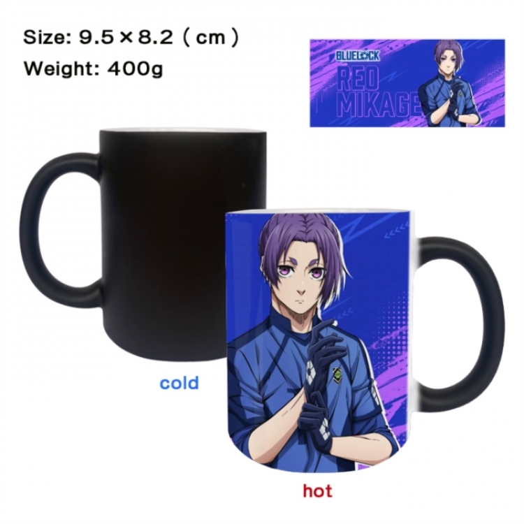 BLUE LOCK Anime peripherals color changing ceramic cup tea cup mug 9.5X8.2cm