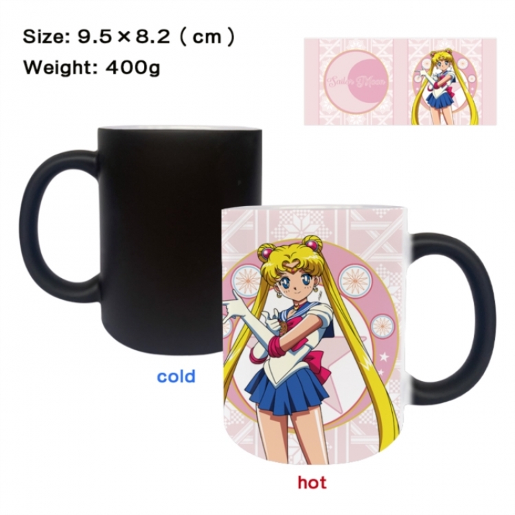 sailormoon Anime peripherals color changing ceramic cup tea cup mug 9.5X8.2cm