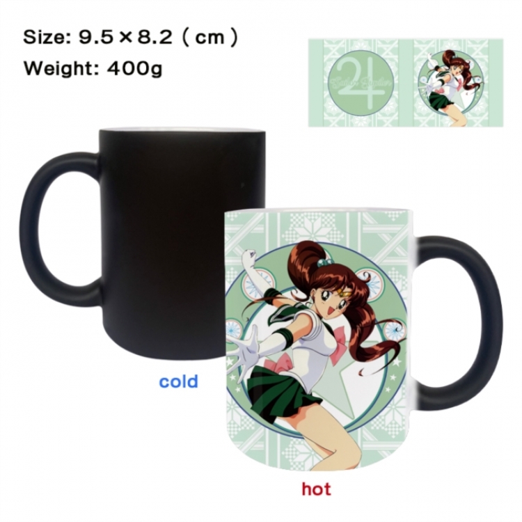 sailormoon Anime peripherals color changing ceramic cup tea cup mug 9.5X8.2cm