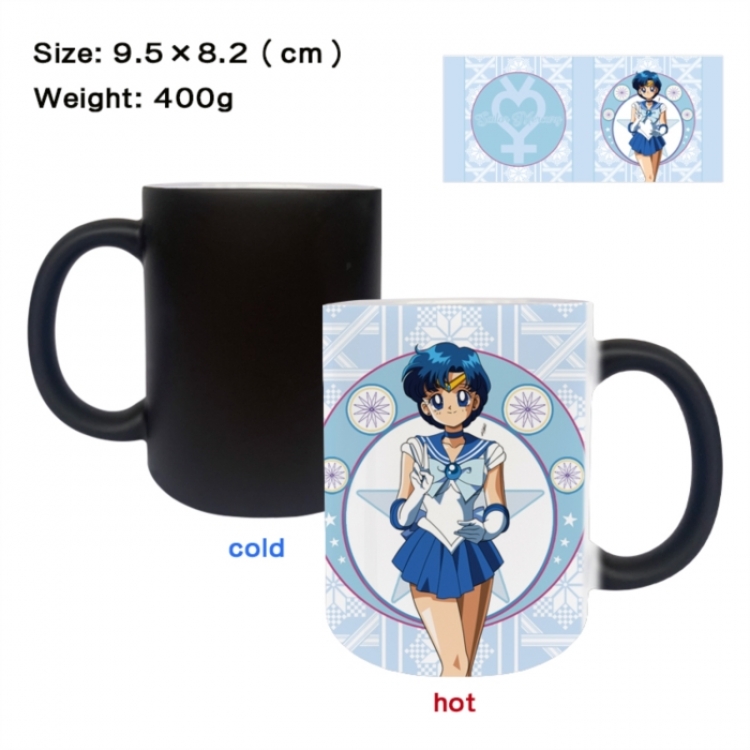 sailormoon Anime peripherals color changing ceramic cup tea cup mug 9.5X8.2cm