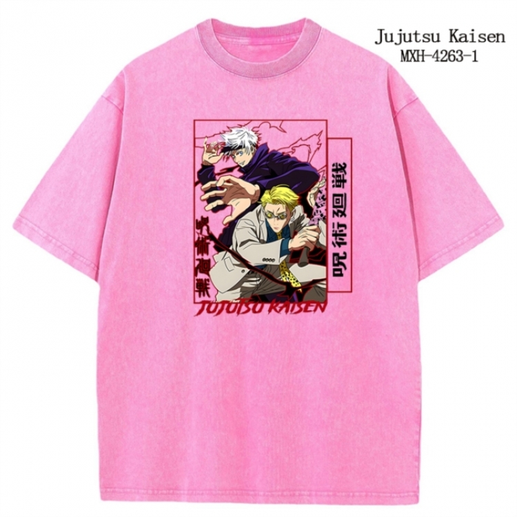 Jujutsu Kaisen Anime peripheral pure cotton washed and worn T-shirt from S to 2XL