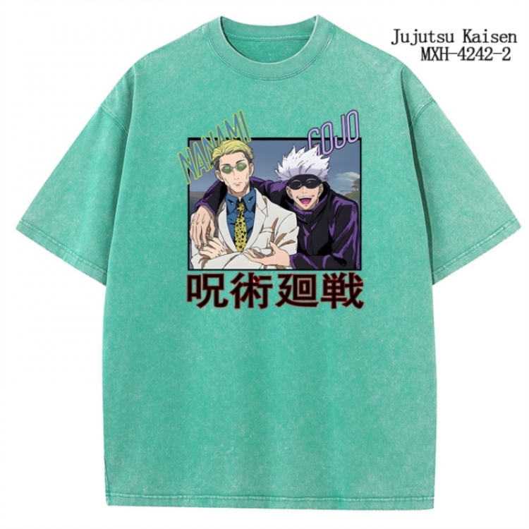 Jujutsu Kaisen Anime peripheral pure cotton washed and worn T-shirt from S to 2XL