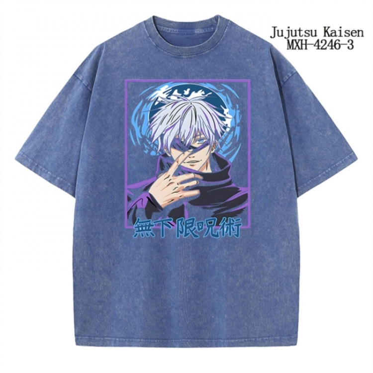 Jujutsu Kaisen Anime peripheral pure cotton washed and worn T-shirt from S to 2XL