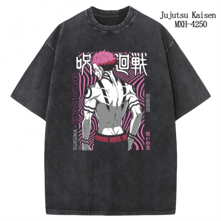 Jujutsu Kaisen Anime peripheral pure cotton washed and worn T-shirt from S to 2XL