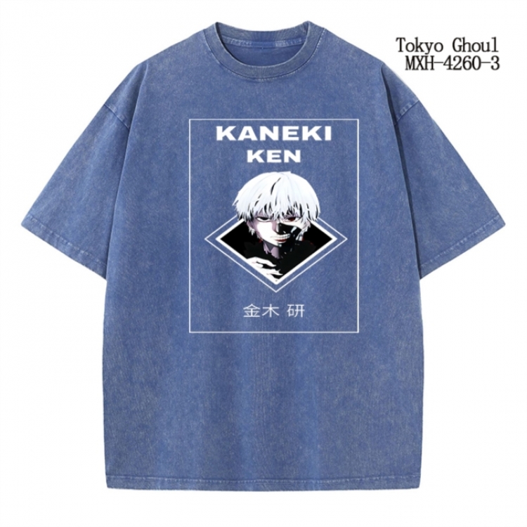 Tokyo Ghoul Anime peripheral pure cotton washed and worn T-shirt from S to 2XL