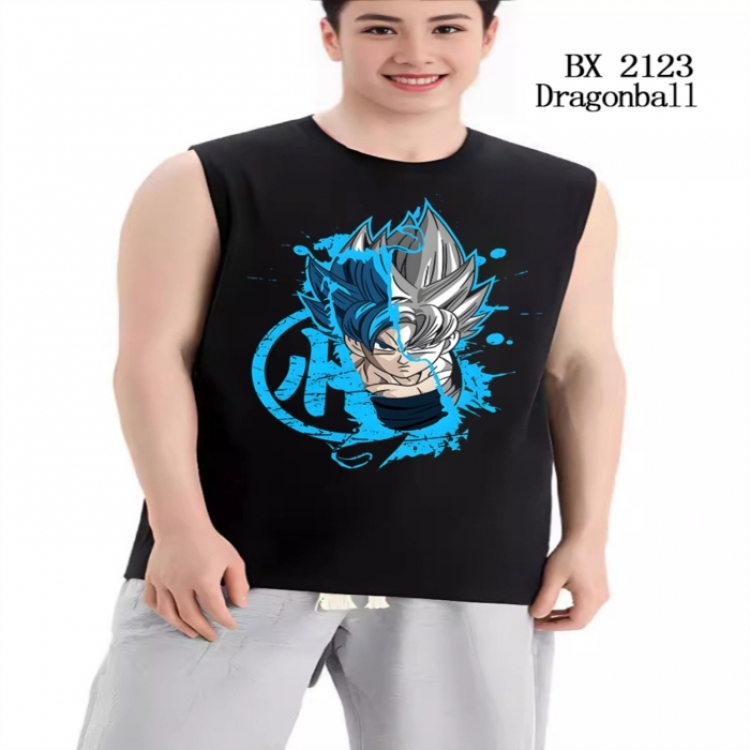 DRAGON BALL Anime peripheral printed pure cotton vest T-shirt from S to 3XL