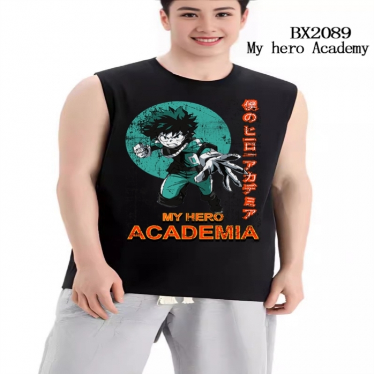 My Hero Academia Anime peripheral printed pure cotton vest T-shirt from S to 3XL