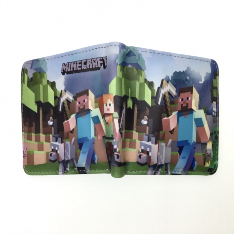 Minecraft Anime two fold  Short wallet 11X9.5CM 60G 