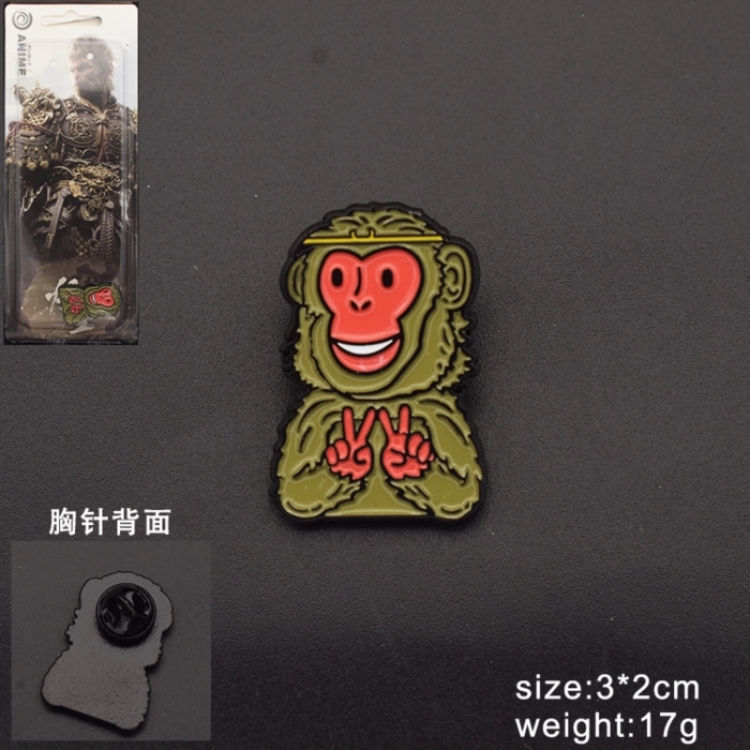 Black Myth Anime cartoon metal brooch price for 5 pcs 
