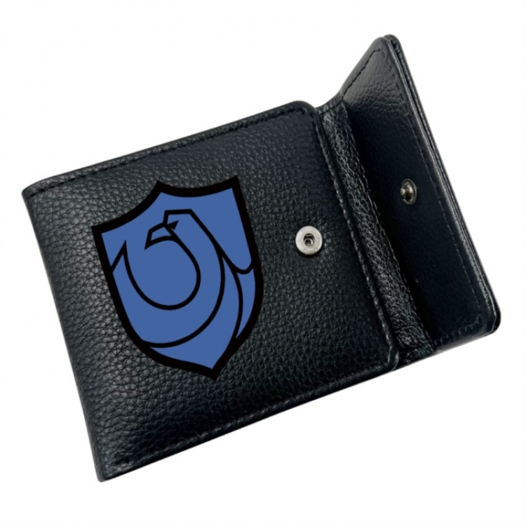 Harry Potter Anime Litchi Pattern Hidden Buckle Half Fold Printed Wallet 12X10X2CM