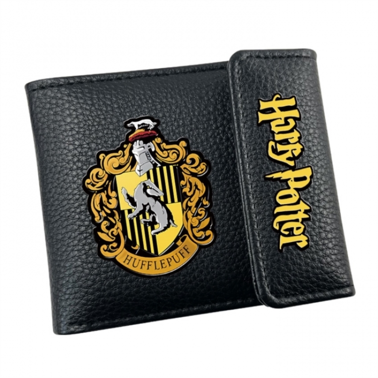 Harry Potter Anime Litchi Pattern Hidden Buckle Half Fold Printed Wallet 12X10X2CM
