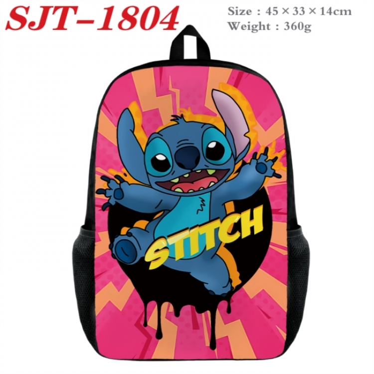 Lilo & Stitch Anime nylon canvas backpack student backpack 45x33x14cm