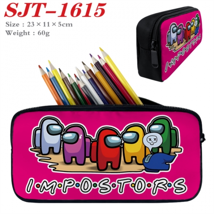 Among us Anime nylon student pencil case 23x11x5cm 