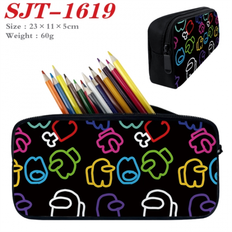 Among us Anime nylon student pencil case 23x11x5cm 