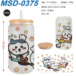Chiikawa Anime frosted glass c...