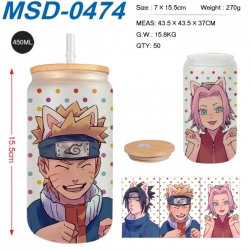 Naruto Anime frosted glass cup...
