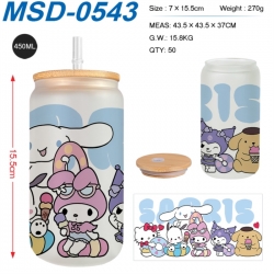sanrio Anime frosted glass cup...