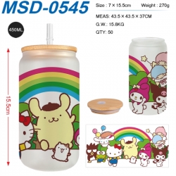 sanrio Anime frosted glass cup...