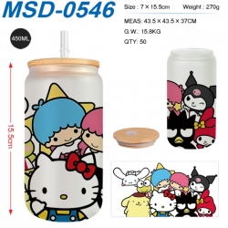 sanrio Anime frosted glass cup...
