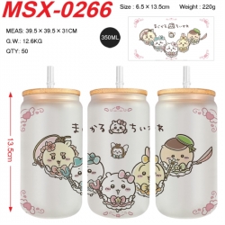 Chiikawa Anime frosted glass c...