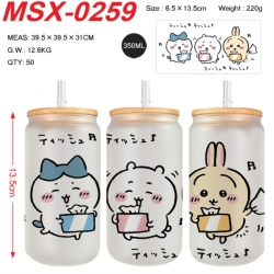 Chiikawa Anime frosted glass c...