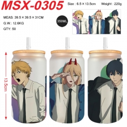 Chainsaw man Anime frosted gla...