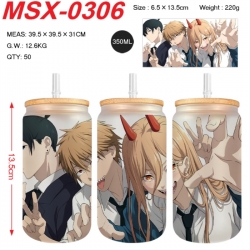 Chainsaw man Anime frosted gla...