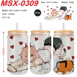 Chainsaw man Anime frosted gla...