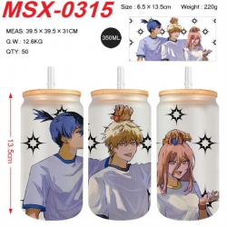 Chainsaw man Anime frosted gla...