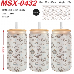 sanrio Anime frosted glass cup...